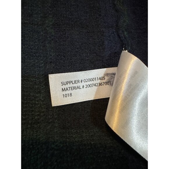 Lauren Ralph Lauren Womens Plaid Wool Cardigan Jacket M Blackwatch Tartan Open F - Picture 7 of 13